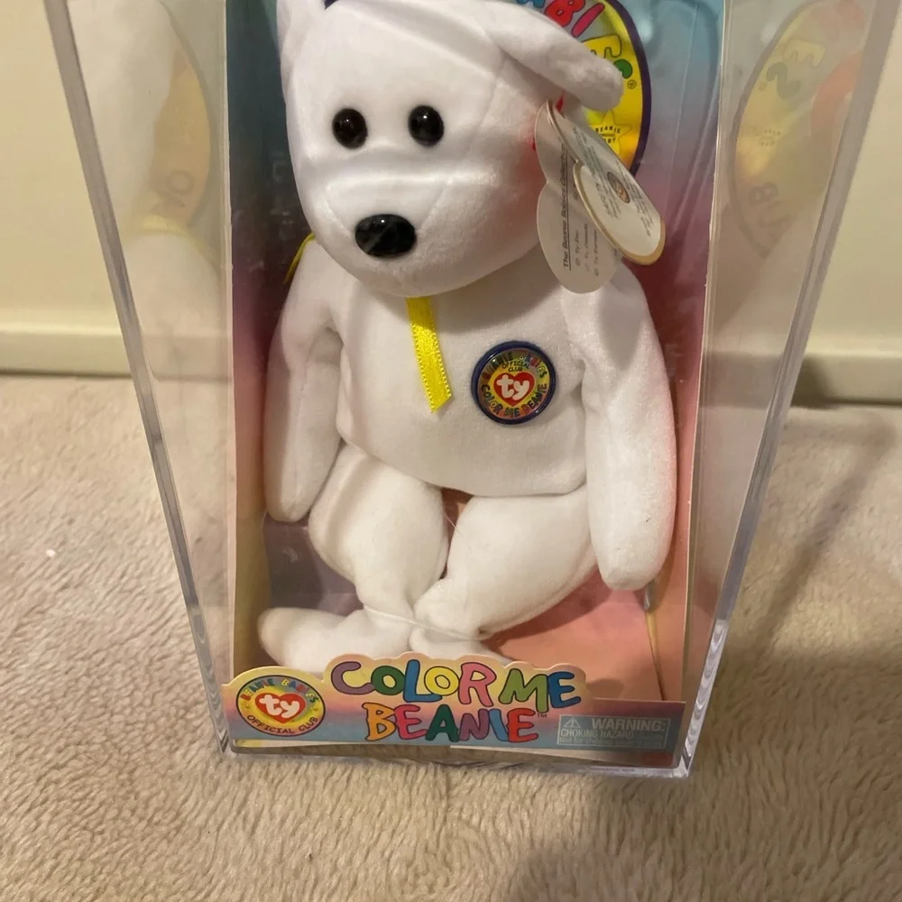 TY Beanie Baby Color Me BeanieTeddy Bear Sealed NEW - Picture 10 of 10